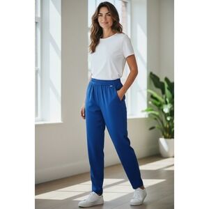 St. John Pants Womens Size Small Blue Pocket Straight Leg Made in USA